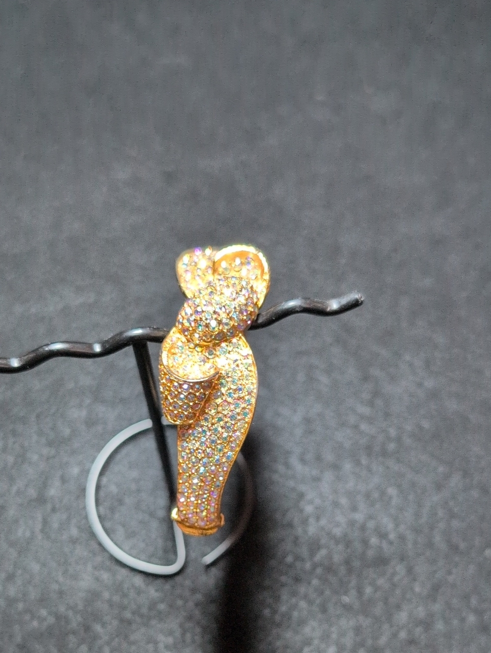 Gold-Tone Pavé Parrot Pendant Necklace - Gold